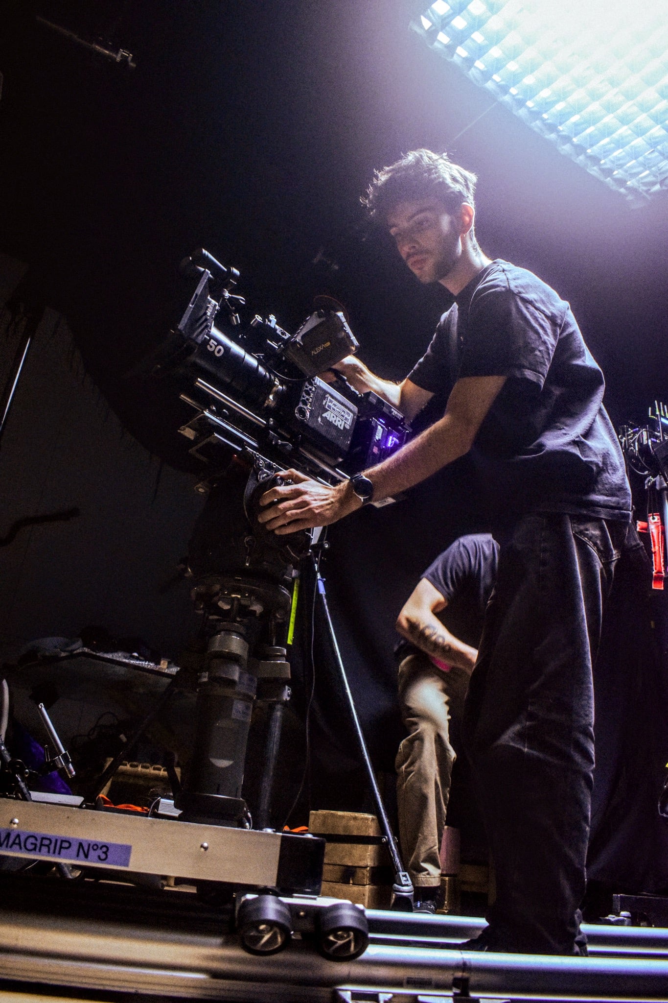 Félix Gouarne sur un tournage
